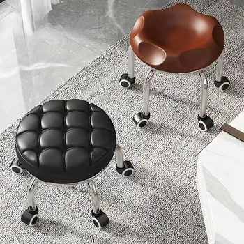 Stilingas Ir Paprastas Valgomojo Kėdės Juda Skriemulys, Baro Kėdės Patogios Pagalvėlės Makiažo Kėdė Stabili Struktūra Barber Kėdės